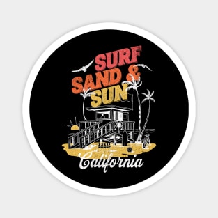 Surf, Sand and Sun California Beach Magnet